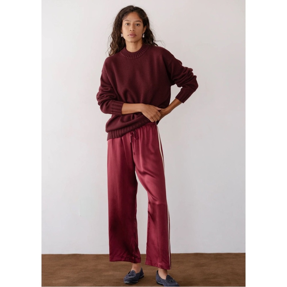 The Silk Stripe Crop Pant - Picture 2 of 6